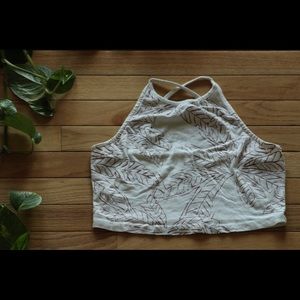 Roxy Palm Leaf Crop Top